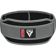 Пояс для важкої атлетики RDX RX5 Double Belt неопреновий Grey XL, фото 2