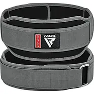 Пояс для важкої атлетики RDX RX5 Double Belt неопреновий Grey XL, фото 4
