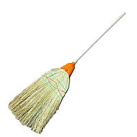 Мітла "Сорго" з дерев`яним держаком PREMIUM // УКРАЇНА 5 (00-999-7)