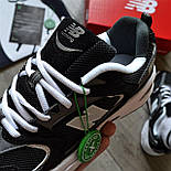 Чоловічі кросівки New Balance 530 Abzorb весна-літо замш з сіткою (чорні). Живе фото, фото 10
