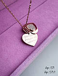 Срібне кольє Серце, фото 5