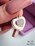 Срібне кольє Серце, фото 8