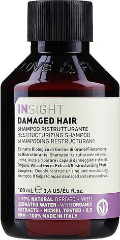 Шампунь для пошкодженого волосся Insight Damaged Hair Restructurizing Shampoo, 100 мл (8029352353574), фото 1