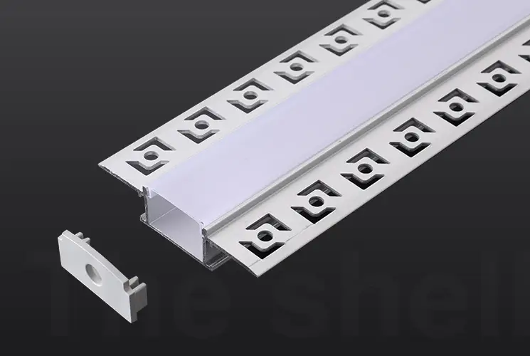 Профіль LEDTech широкий анодований у гіпс під штукатурку для світлодіодної стрічки LT-125b 14x64x3000мм