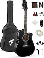 Гітара електро-акустична 12-тиструнна Fesley FDET280C BK (комплект)