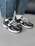 Чоловічі кросівки New Balance 530 Abzorb весна-літо замш з сіткою (чорні). Живе фото, фото 2