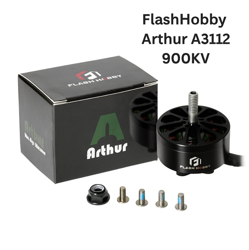Двигатель Arthur Flash Hobby A3112 900KV мотор для FPV квадрокоптеров дронов