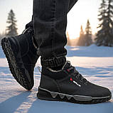 36, 37р. Підліткові кросівки зимові утеплені на хутрі (Сгд-10чср), фото 2