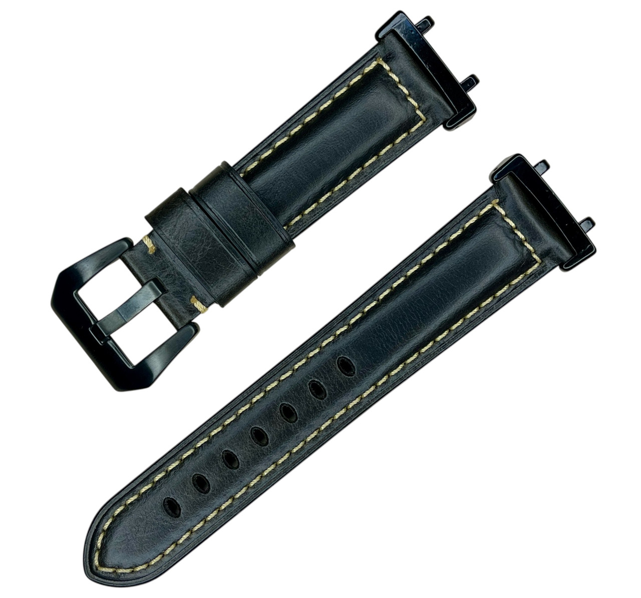 Шкіряний ремінець Primolux F001 Black buckle для годинника Xiaomi Amazfit T-Rex 3 (W2323GL2N) - Dark Brown, фото 1