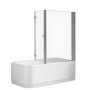 Штора для ванної KO&PO 7047 кутові 80х70х140 см розпашні скло матове