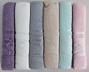 Махрові банні рушники «Febo BOTANIK» 140*70 см (6 шт)