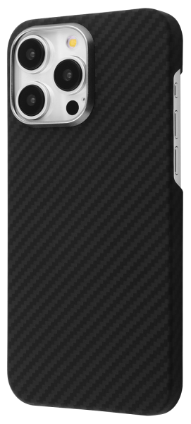 Накладка iPhone 15 Pro Max black Carbon Slim with Magnetic Ring Proove