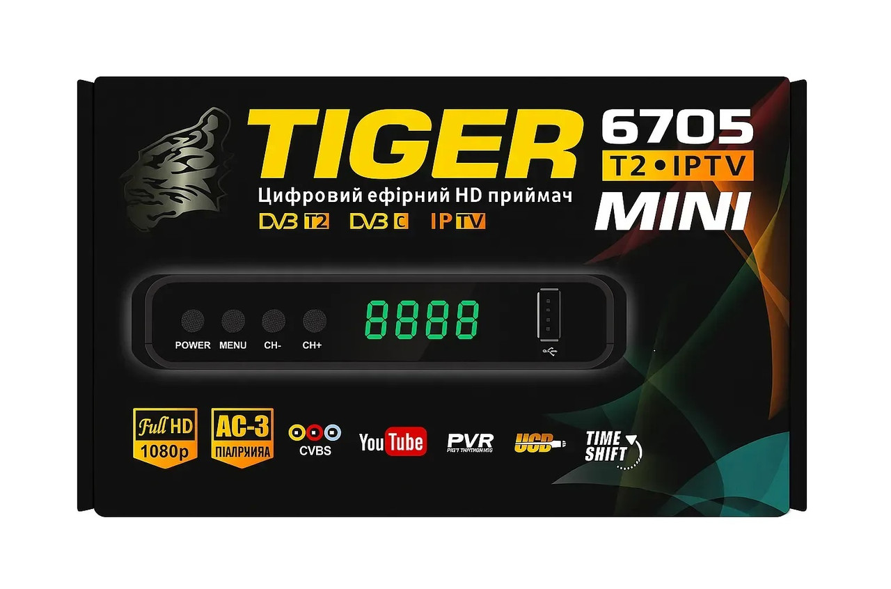 Цифровий тюнер Tiger T2 IPTV Mini 6705 DVB-T2
