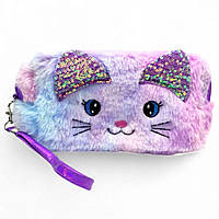 Сумочка-косметичка дитяча поліуретанова Котик рожева для дітей від 3 років (C69254)