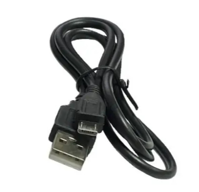Кабель USB-micro USB 80 см круглий чорний
