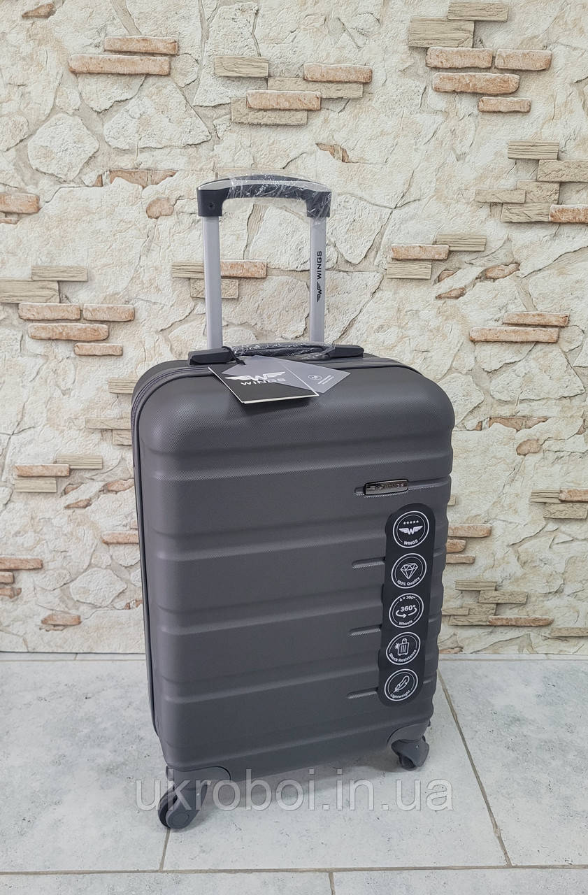 Валіза пластикова на 4 колесах «WINGS» S 55×38×22см. 35л. (ручна поклажа)