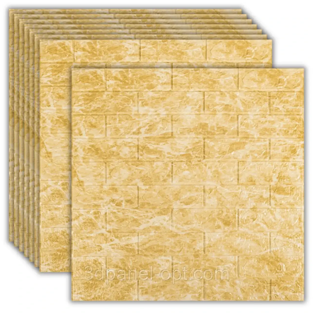 Самоклеючі 3D панелі під бежевий мармур 700*770*4 мм, фото 1