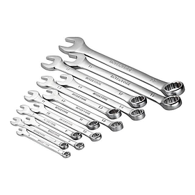 Комбіновані ключі ріжкові-накидні 12 шт 6-22 мм INTERTOOL HT-1203 гайковий набір інструментів