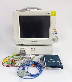 Монітор пацієнта Philips MP30, з транспортним монітором Philips IntelliVue X2 і газоаналізатором Philips IntelliVue G5 - M1019A., фото 2