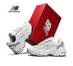 Жіночі кросівки шкіряні текстиль New Balance 1000 White Grey, жіночі кеди Нью Беленс білі. Жіноче взуття