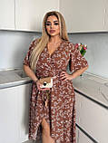 Жіноча літня сукня на запах Тканина: софт принт Розмір: 50-52, 54-56, 58-60, фото 9