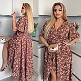 Жіноча літня сукня на запах Тканина: софт принт Розмір: 50-52, 54-56, 58-60, фото 4