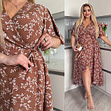 Жіноча літня сукня на запах Тканина: софт принт Розмір: 50-52, 54-56, 58-60, фото 2