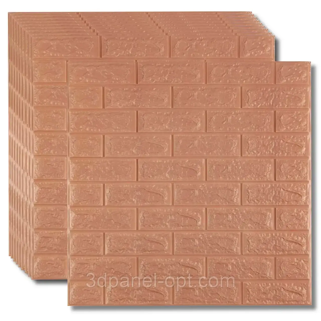 Самоклеюча 3D панель пудрова цегла 700*770*4мм, фото 1