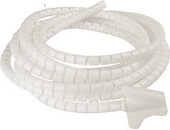 Гнучкий органайзер для кабелів 3м, білий WCT-12 - компактний та естетичний, АСКО-УКРЕМ