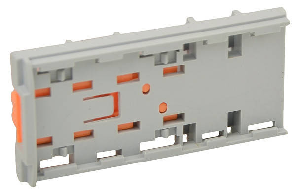 Адаптер для вертикального монтажу на DIN-рейку тип B, безґвинтове з’єднання, сірий, АСКО-УКРЕМ, фото 1