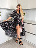 Жіноча літня сукня на запах Тканина: софт принт Розмір: 50-52, 54-56, 58-60, фото 6