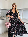 Жіноча літня сукня на запах Тканина: софт принт Розмір: 50-52, 54-56, 58-60, фото 7