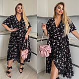 Жіноча літня сукня на запах Тканина: софт принт Розмір: 50-52, 54-56, 58-60, фото 2