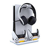 Док-станція з охолодженням Ipega Charge stand for PS5 Slim Disc / Digital PG-P5S020W |RGB, Fan, USB/Type-C|, фото 2