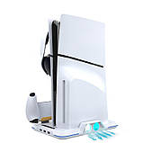 Док-станція з охолодженням Ipega Charge stand for PS5 Slim Disc / Digital PG-P5S020W |RGB, Fan, USB/Type-C|, фото 3