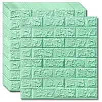 Самоклейні панелі під цеглу  м'ята 700*770*4мм