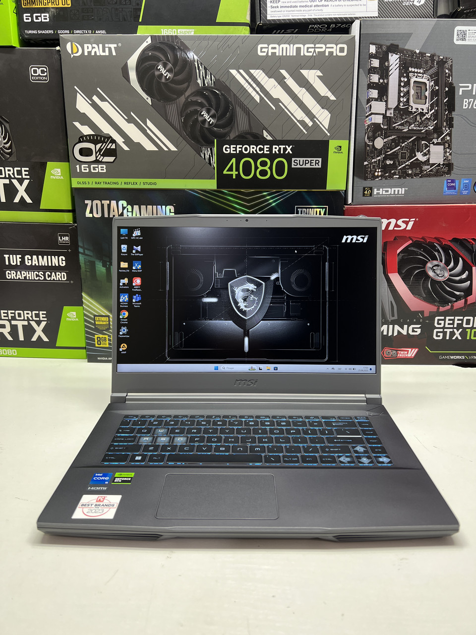 Ноутбук MSI Thin 15 B13VE-1451US-15 ` FHD|144hz| Intel  i5-13420H| 16GB RAM |512GB SSD |RTX 4050 6Gb