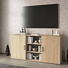 Тумба під телевізор широка з 3 відкритими і 4 закритими Тумби під телевізор в сучасному стилі з ламінованого ДСП, фото 5