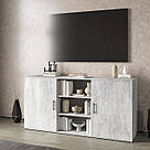 Тумба під телевізор широка з 3 відкритими і 4 закритими Тумби під телевізор в сучасному стилі з ламінованого ДСП, фото 6