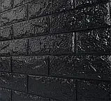 Самоклеючі 3D панелі чорна цегла 700*770*4мм, 3D панелі самоклеючі, фото 2