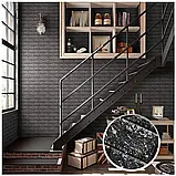 Самоклеюча 3д панель чорна цегла 700*770*4мм, 3D панелі самоклеючі, декор для дому!, фото 5