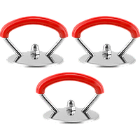 LidHandle червоний набір термостійких ручок для кришки, 3 штуки