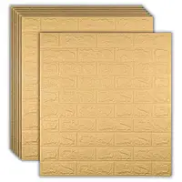 Самоклеюча 3д панель цегла Бежева 700*770*4мм, 3D панелі самоклеючі, декор для дому!