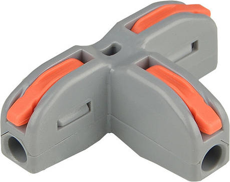 Універсальна Т-подібна клема PCT-11 для з’єднання проводів, 3 контакти, 32A, IP20, АСКО-УКРЕМ, фото 1