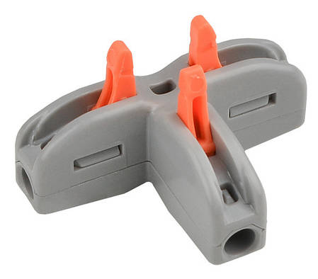 Універсальна Т-подібна клема PCT-11 для з’єднання проводів, 3 контакти, 32A, IP20, АСКО-УКРЕМ, фото 2