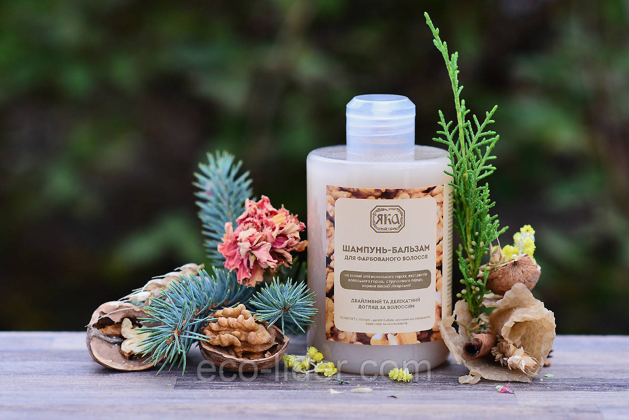 Шампунь-бальзам для фарбованого волосся, ТМ "ЯКА", 300 мл, фото 1