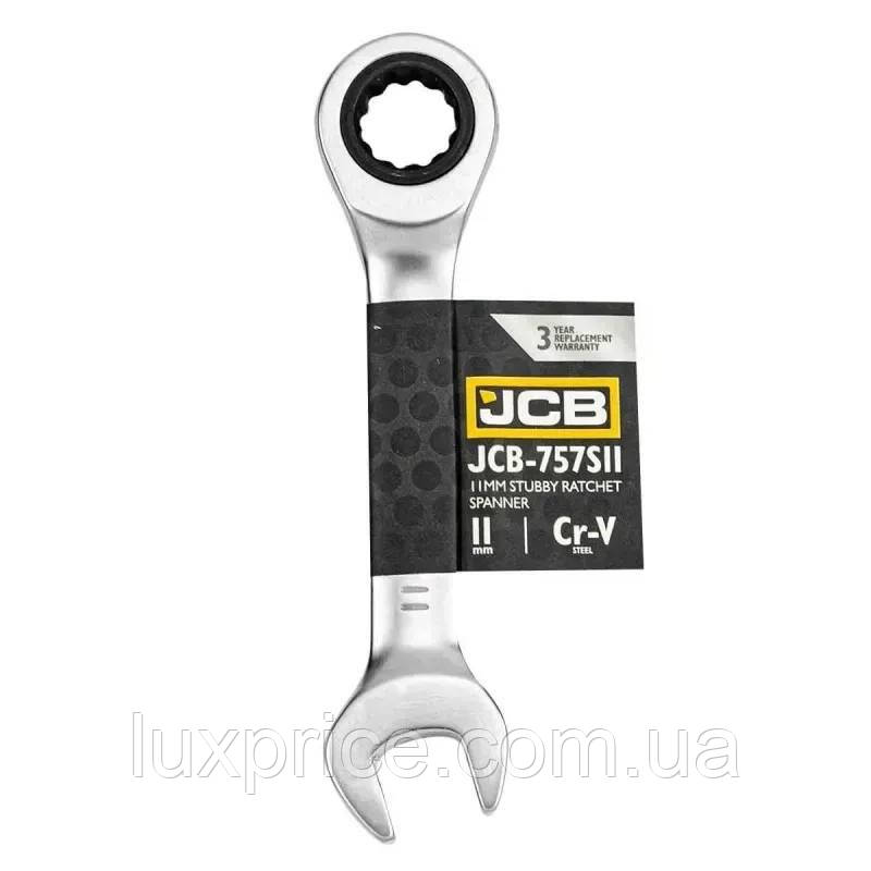 Ключ комбінований короткий з тріскачкою 11 мм | 58204 | шт JCB JCB-757S11 Luxprice, фото 1