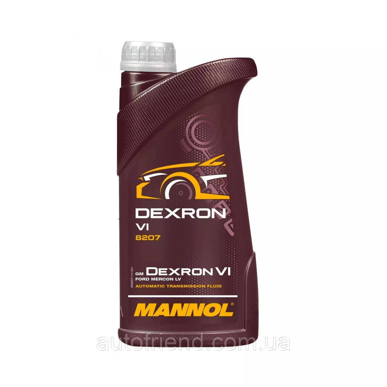 Олива трансм. MANNOL ATF DEXRON VI 1L (12шт/уп), фото 1