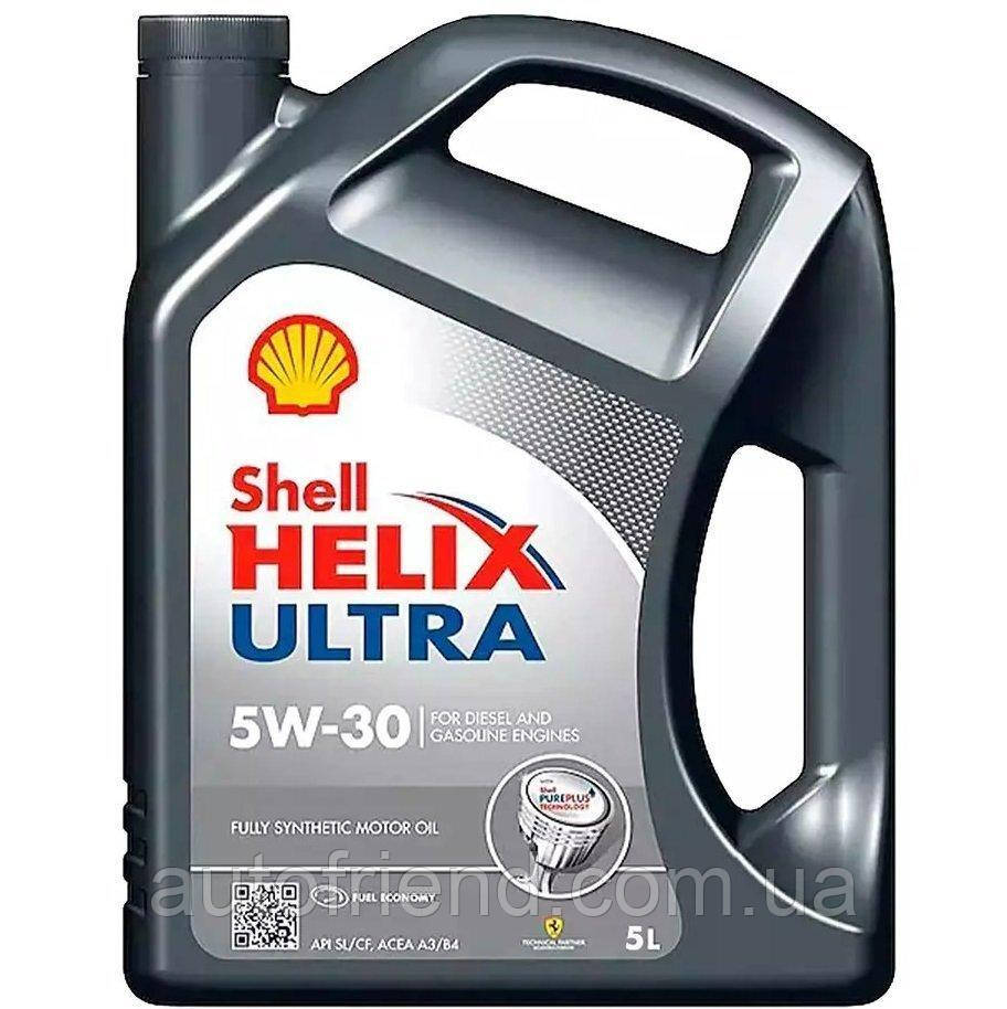 Масло моторное SHELL Ultra SAE 5W-30 API SL/CF ACEA A3/B4 VW 502.00/505.00 BMW LL-01 MB 229.5/226.5 5л (4шт уп), фото 1