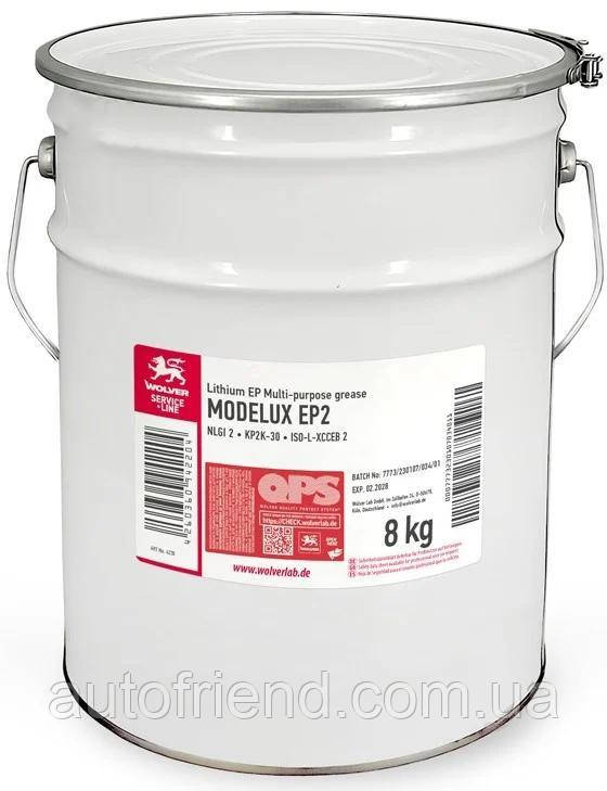 Мастило WOLVER ULTRON EP2 (NLGI 2) (-30С..+160C) (синій) (8кг), фото 1